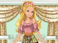 Barbie's Patchwork Peasant Dress Fashion Game
