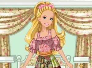 Barbie's Patchwork Peasant Dress Fashion Game