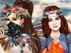 Princess BFF Burning Man - Dress Up Game