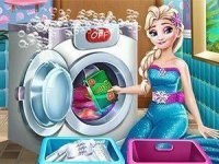Ice Queen Laundry Day Online Game